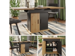 Mesa Telescópica Retro De 110-140x80cm Para 4-6 Personas.