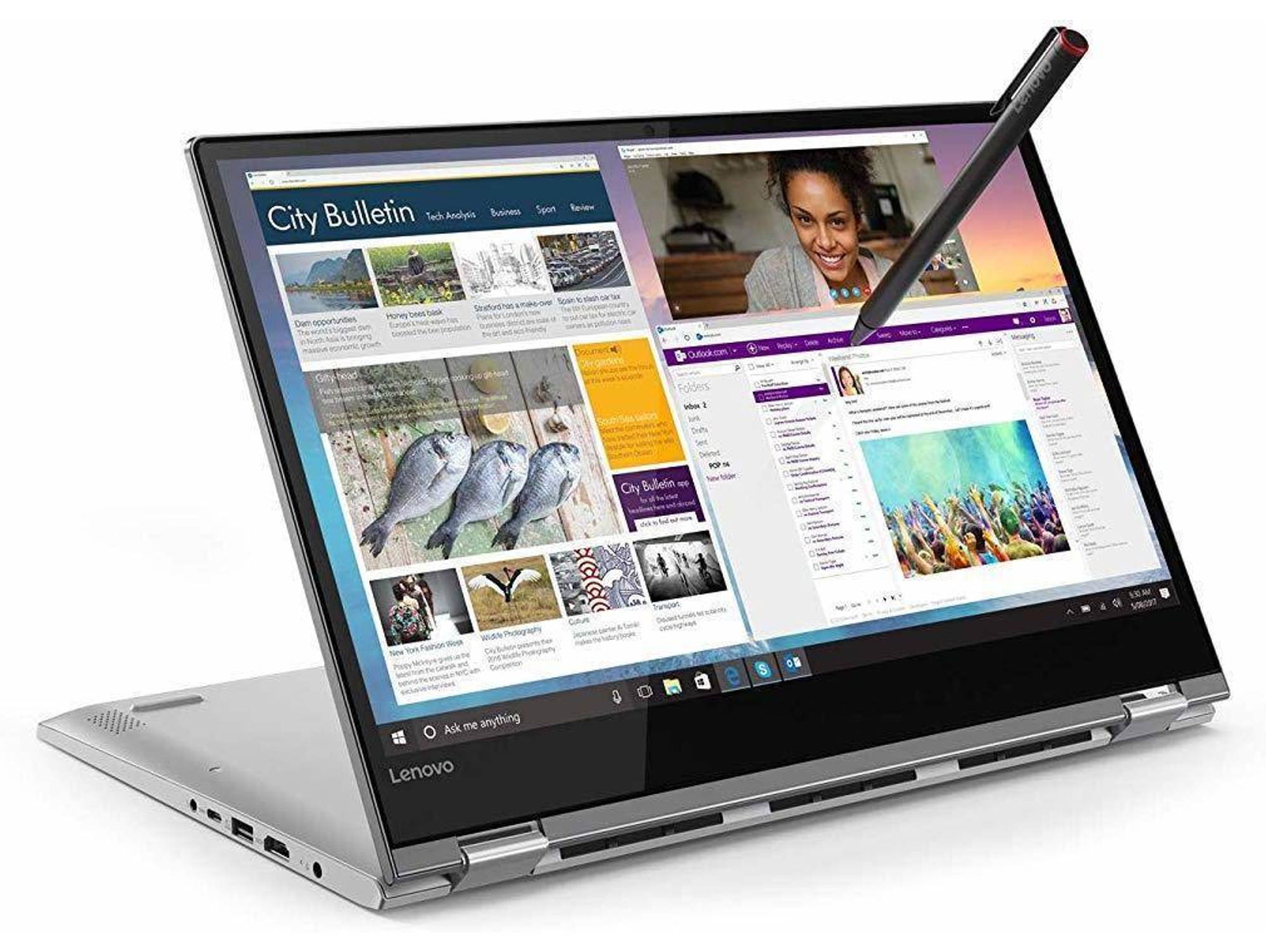 Portátil Convertible 2 en 1 LENOVO Yoga 530 - 81EK00WQSP (14'' - Intel Core i5-8250U - RAM: 8 GB - 512 GB SSD - Intel UHD 620)