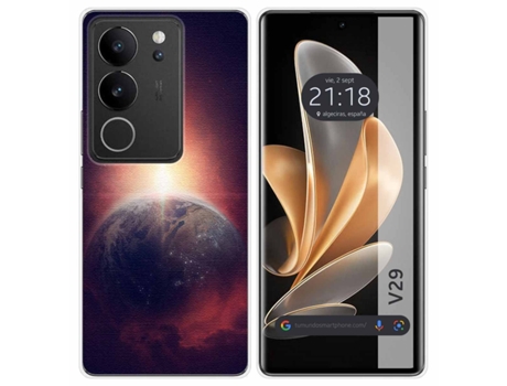 Funda Diseño Tierra para Vivo V29 5G TUMUNDOSMARTPHONE Silicona Multicolor