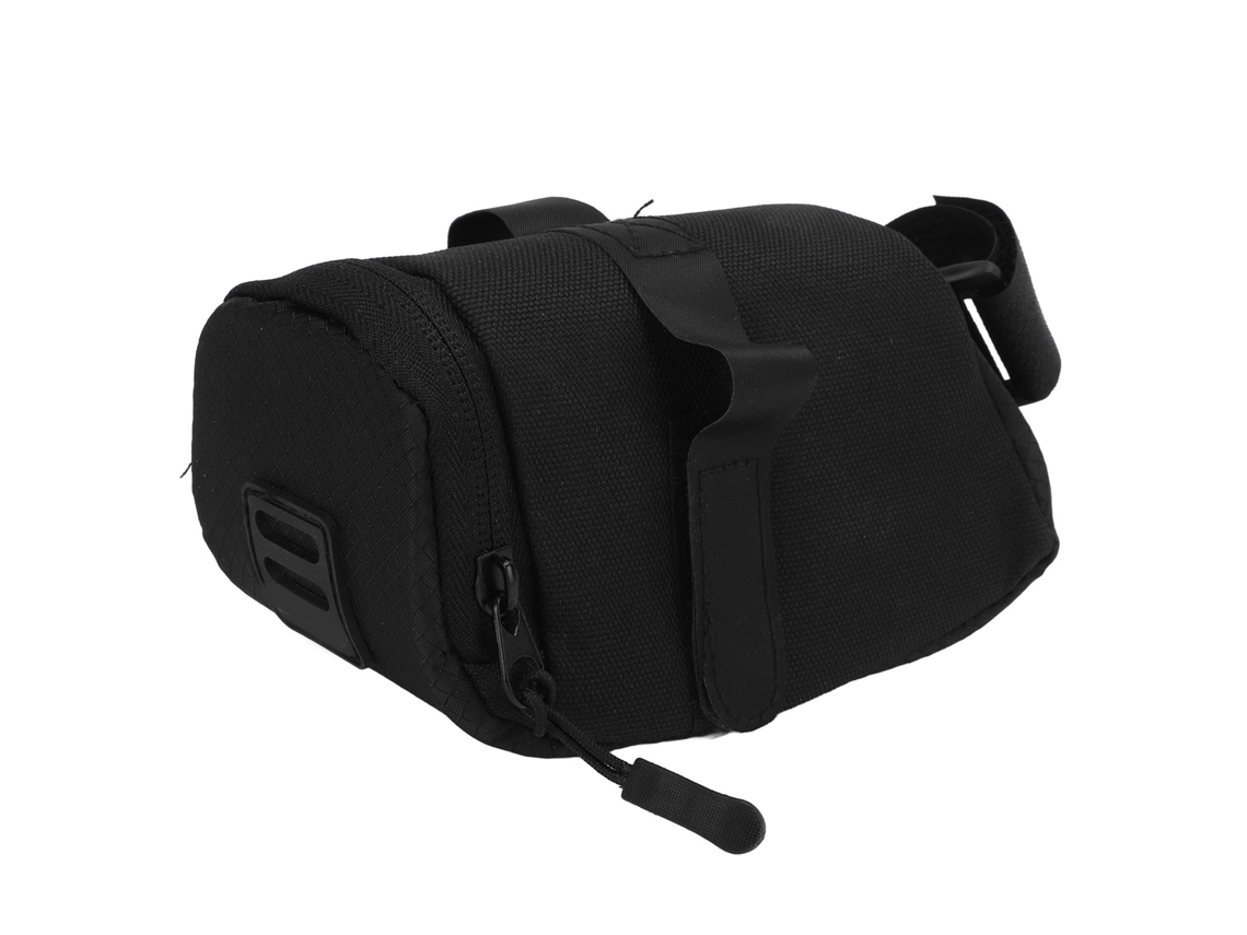Bolsa Para Sillín De Bicicleta De Tela Oxford Negra, Desmontable, Diseño Con Cremallera Reducida, Resistente Al Viento.