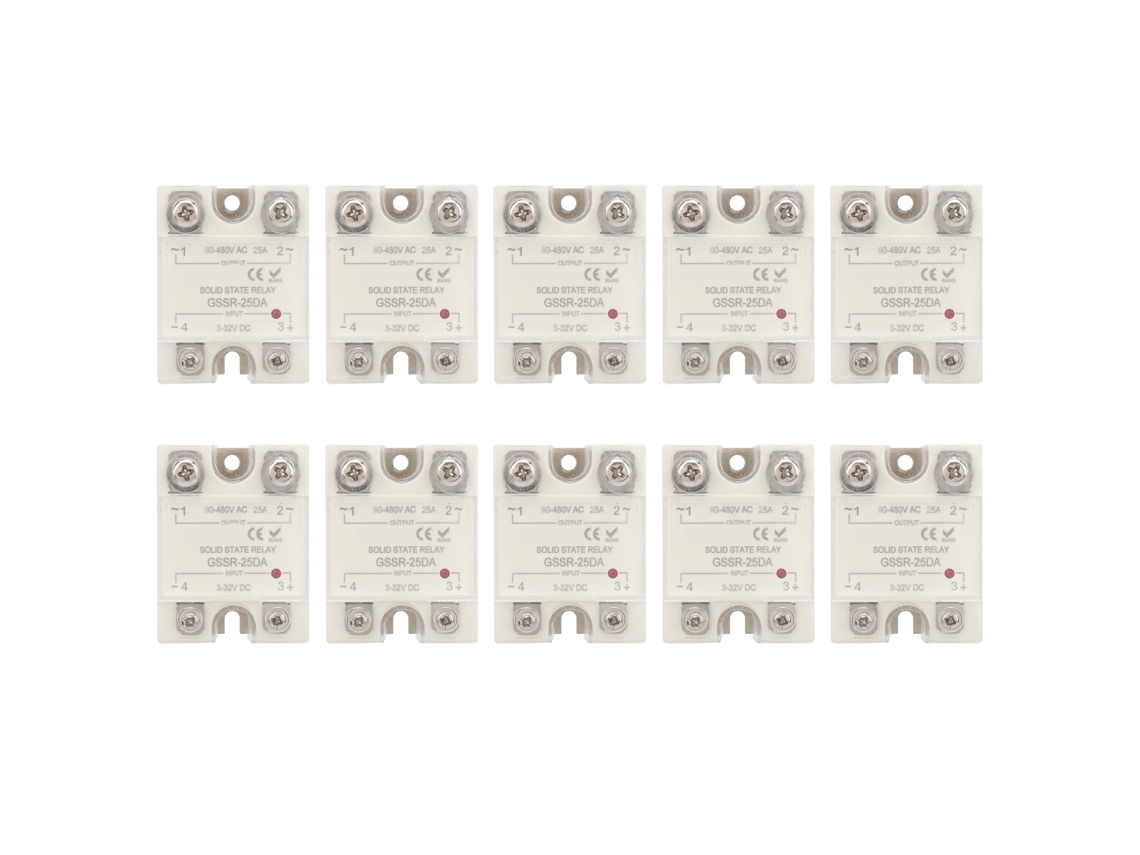 10pcs Relé De Estado Sólido Dc Control Ac Ssr Gssr-25da 25a Para Aplicaciones De Control Automático
