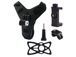 Soporte de barbilla para casco para cámara de acción GoPro DJI 360 y motocicleta con montaje en grados, color negro Siurn