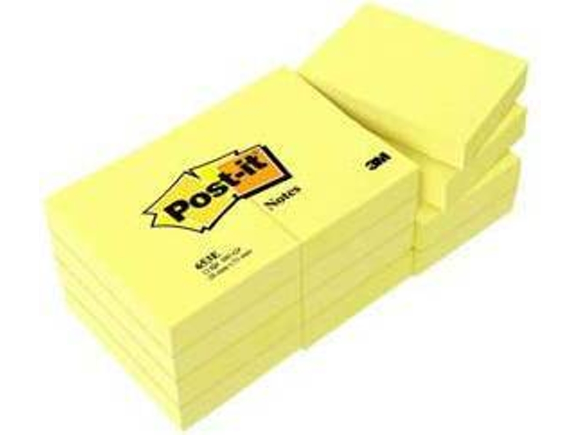 Pack de 12 Blocs de Notas 3M Post-It Amarillo