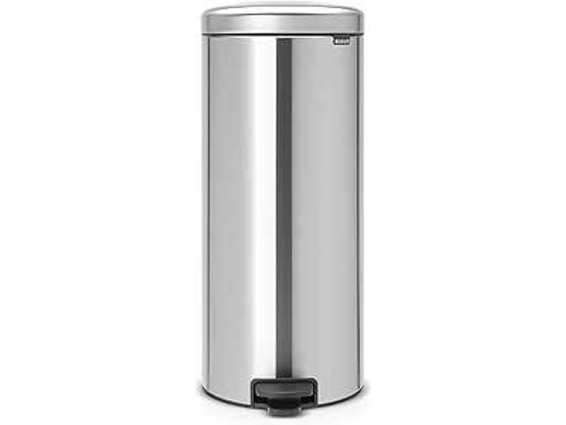 Cubo de basura con pedal BRABANTIA New Icon 30 litros (acero inoxidable mate)