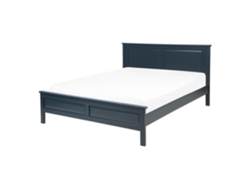 Cama con somier BELIANI Olivet de Madera de pino Azul 148x208x92