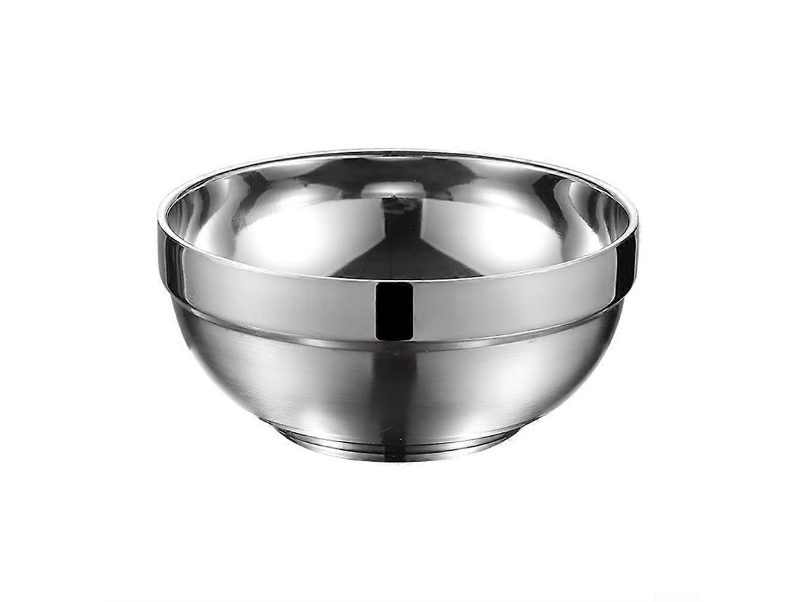 Cuencos térmicos de acero inoxidable de 18 cm con doble capa para retener el calor, ideales para sopas, arroz o para uso doméstico o en restaurantes.