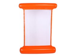 Hamaca Flotante Inflable Para Piscina, Cama Flotante Plegable De Pvc, Color Naranja.