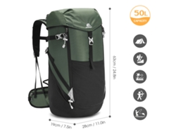 Mochila De Montaña Impermeable De 50 Litros, Gran Capacidad, Para Ciclismo, Correr, Senderismo, Acampada Y Actividades Al Aire Libre.