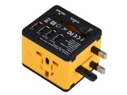Adaptador Universal De Enchufe De Viaje Multifuncional Con 4 Cargadores Usb De Rápida Carga