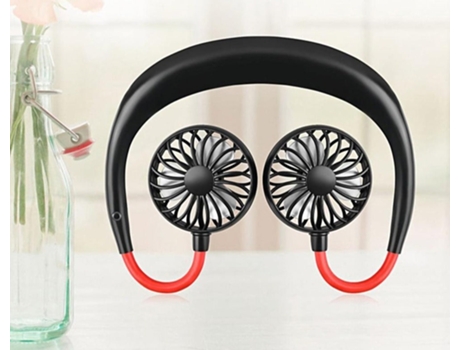 Mini Ventilador SLOWMOOSE Usb Portátil 3 Velocidades Recargable para el Cuello (Negro)
