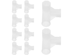 Juego 10 Rieles Armario 3 Plástico Blanco Conectores Resistentes Optimizar Espacio Armarios Vestidores Vías