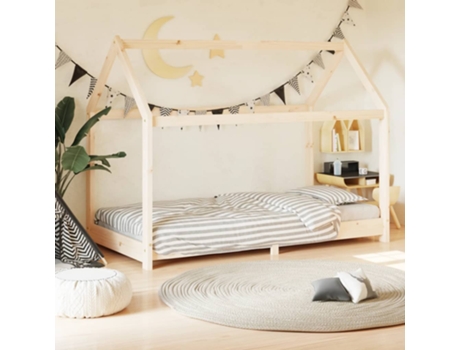 MAISON EXCLUSIVE - Estructura de cama infantil de madera maciza de pino 70x140 cm