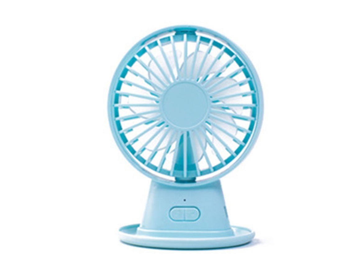 Mini ventilador de escritorio plegable USB con 2 aspas - Azul