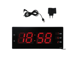 Reloj De Pared Digital Con Luz Nocturna, Termómetro Y Calendario Para El Hogar Y La Oficina 100-240v
