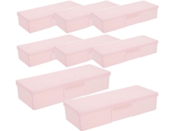 Caja de almacenamiento de plástico Rose Grosse Taille para 8 herramientas para uñas, accesorios compactos...