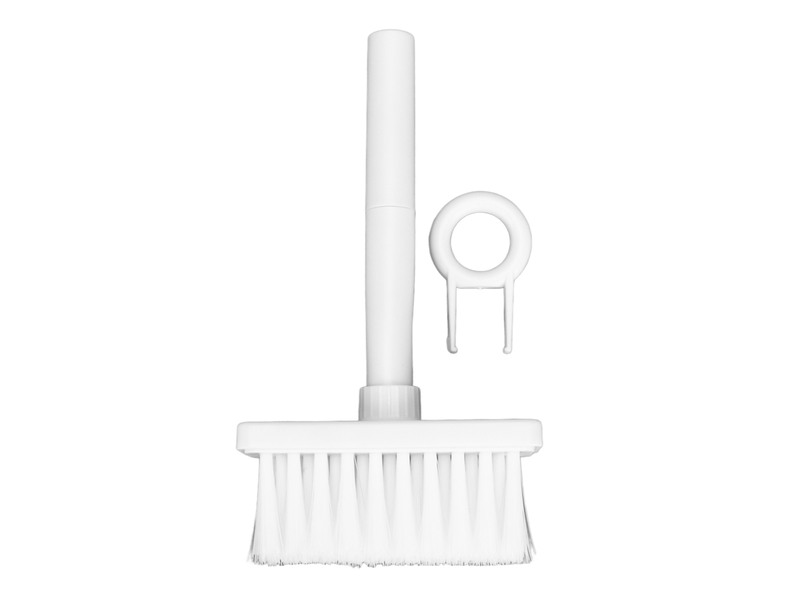 Cepillo De Limpieza 5 En 1 Con Cabezales Dobles Independientes Para Teclados Y Auriculares - Blanco