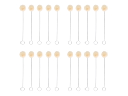 20 Cepillos De Lana Con Mango De Metal Para Teñir Y Pulir Cuero En Proyectos De Manualidades.