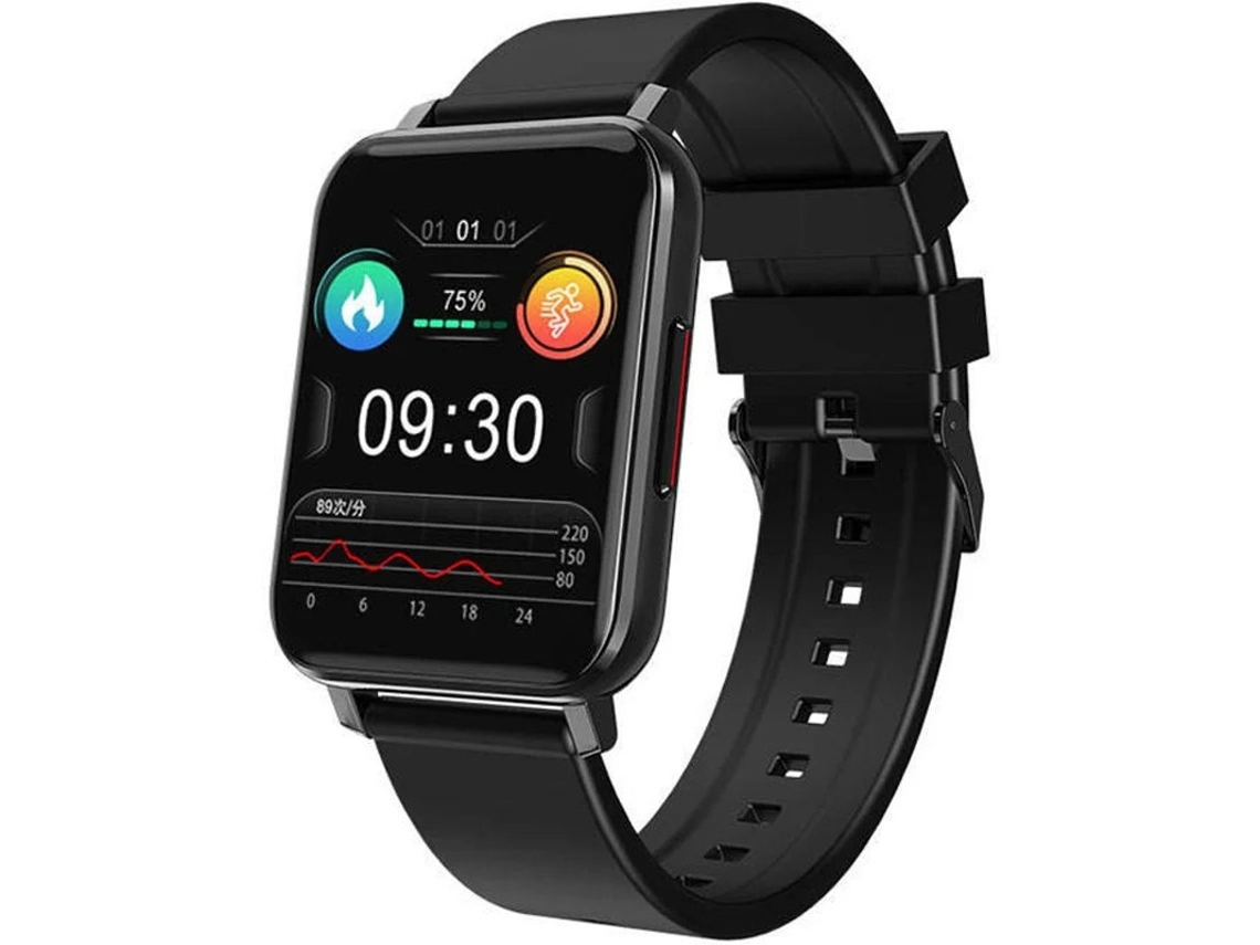 Reloj inteligente con monitor de actividad física, pantalla táctil de 1,69", frecuencia cardíaca, pasos, IP67, resistente al agua, Bestvite (negro)