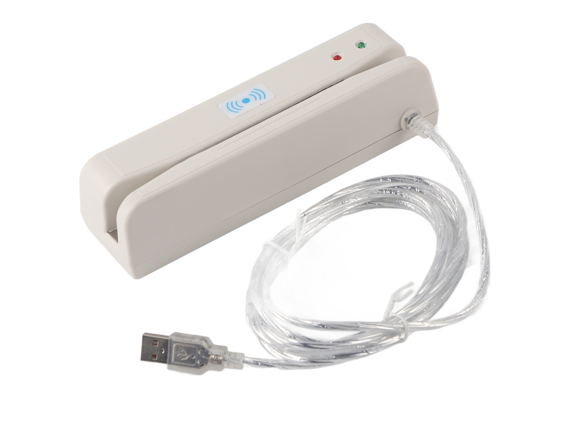 Lector de tarjetas ligero con interfaz USB, lectura bidireccional, práctico para sistemas bancarios Vvjijilly