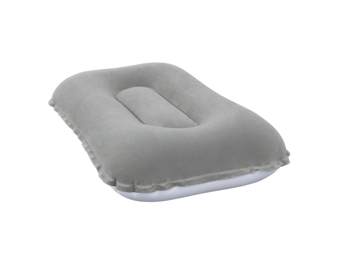 Bestway 67121 Cojín Hinchable De Viaje De Terciopelo Gris