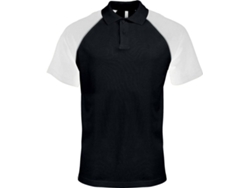 Polo KARIBAN Algodón Hombre (L - Negro, Blanco)
