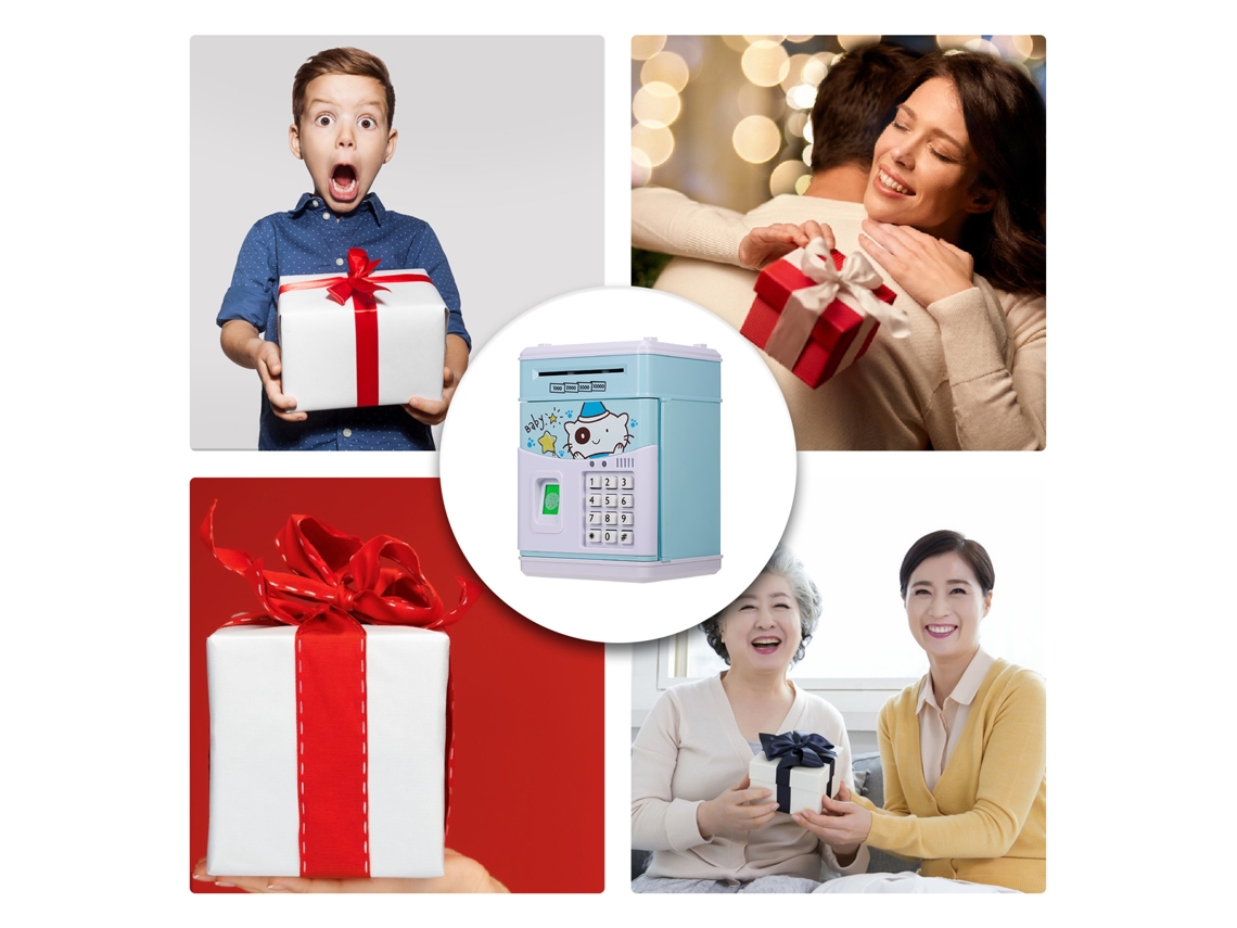 Hucha Electrónica Con Contraseña Y Música, Caja Fuerte Para Dinero Que Se Enrolla Sola, Ideal Para Niños Y Niñas.