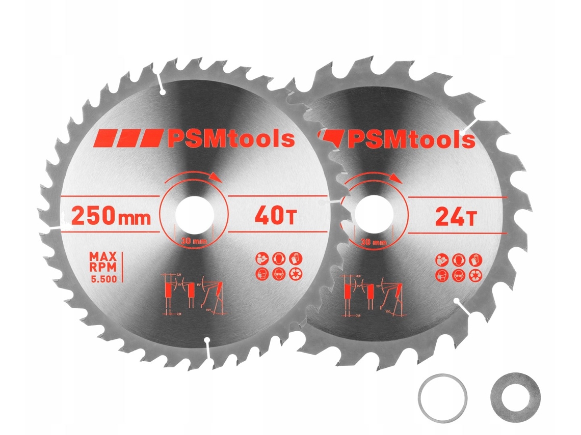 Juego de dos discos Hm 250x30mm 24/40z