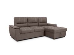 Sofa Cama Chaise Longue New Farrar 256cm Marron, Chaise Derecho SALDOSYSTOCKS