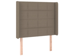 Maison Exclusive - Cabecero Con Orejas De Tela Gris Taupe 83x16x118/128 Cm