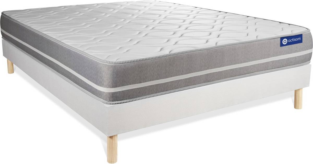 Conjunto de Somier Blanco + Colchón ACTISOM Actilatex Touch (150x190 cm - Látex)