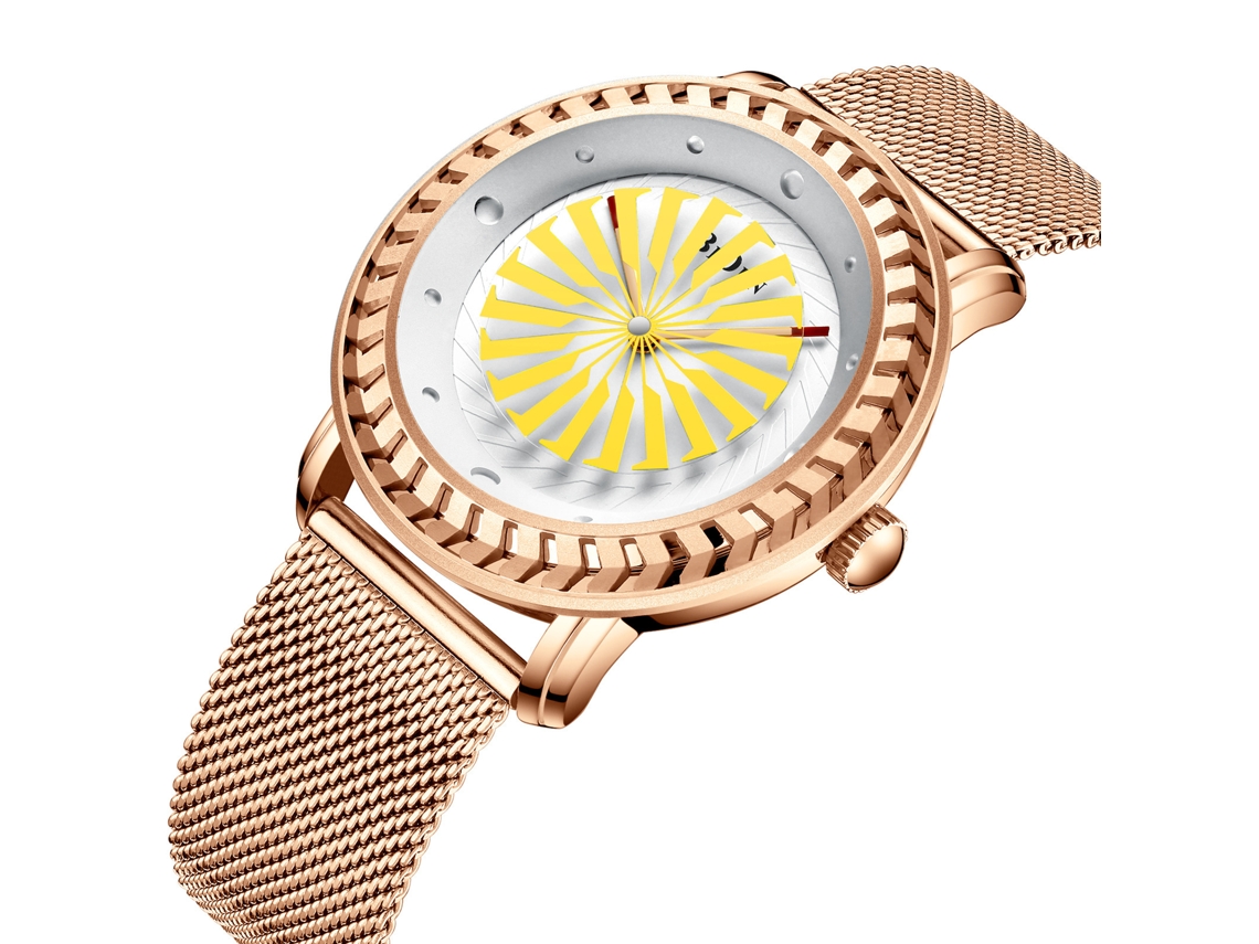 Reloj De Cuarzo Impermeable Y A La Moda Para Hombre (oro Rosa)