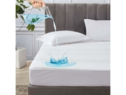 Funda protectora de colchón impermeable de 140 x 200 cm con superficie de fibra de bambú y borde elástico silencioso para una protección higiénica - Neveance