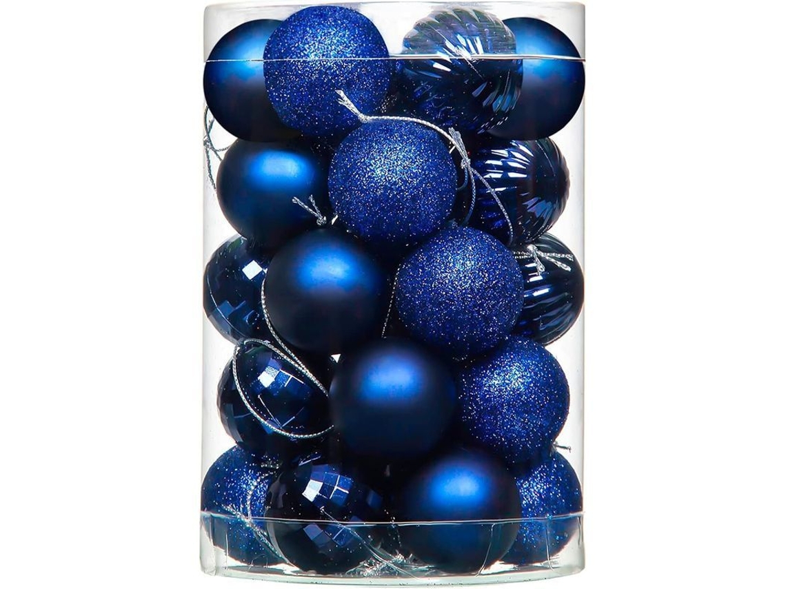 Adornos Navideños De Plástico Anticaída - 34 Piezas Con Asas Para Colgar