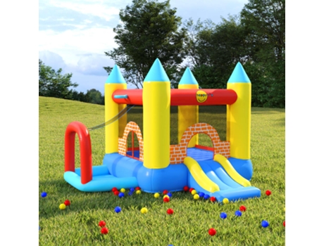 Castillo hinchable con tobogán PVC 300x280x202 cm HAPPY HOP