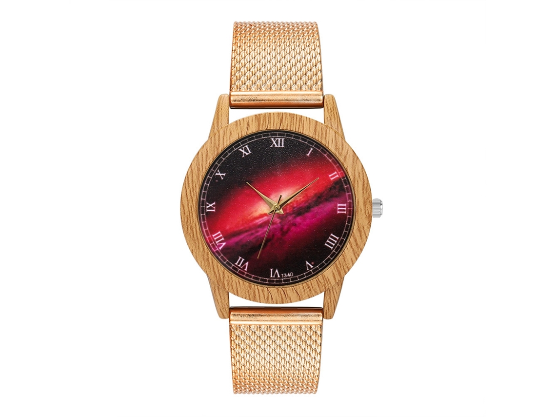 Reloj De Pulsera Unisex De Cuarzo Con Correa De Silicona, Esfera Redonda, Oro Rosa.