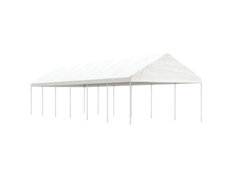 Cenador con techo polietileno blanco 13.38x4.08x3.22 m VIDAXL