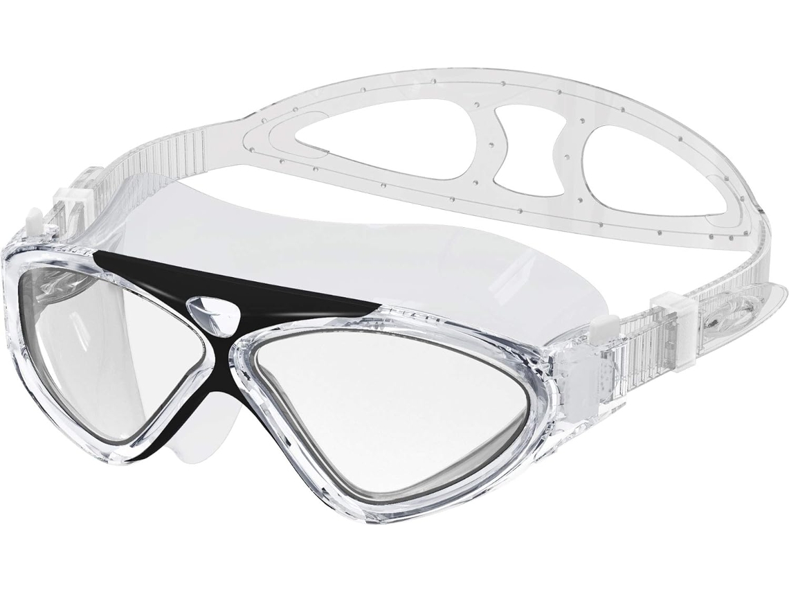 Máscara De Natación - Máscara Y Gafas De Natación Con Amplio Campo De Visión, Antivaho E Impermeables - Negro