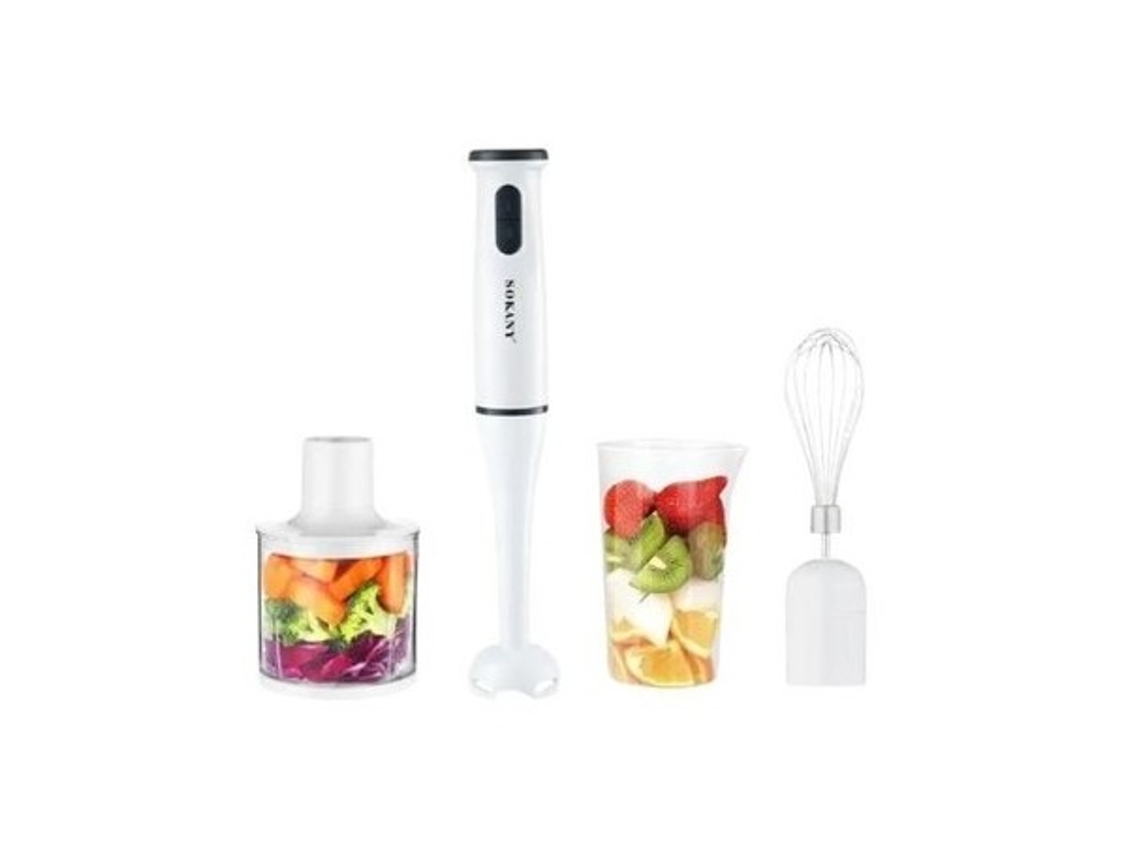 Licuadora Sokany Sk 1715 4 en 1 de 200 W, color blanco