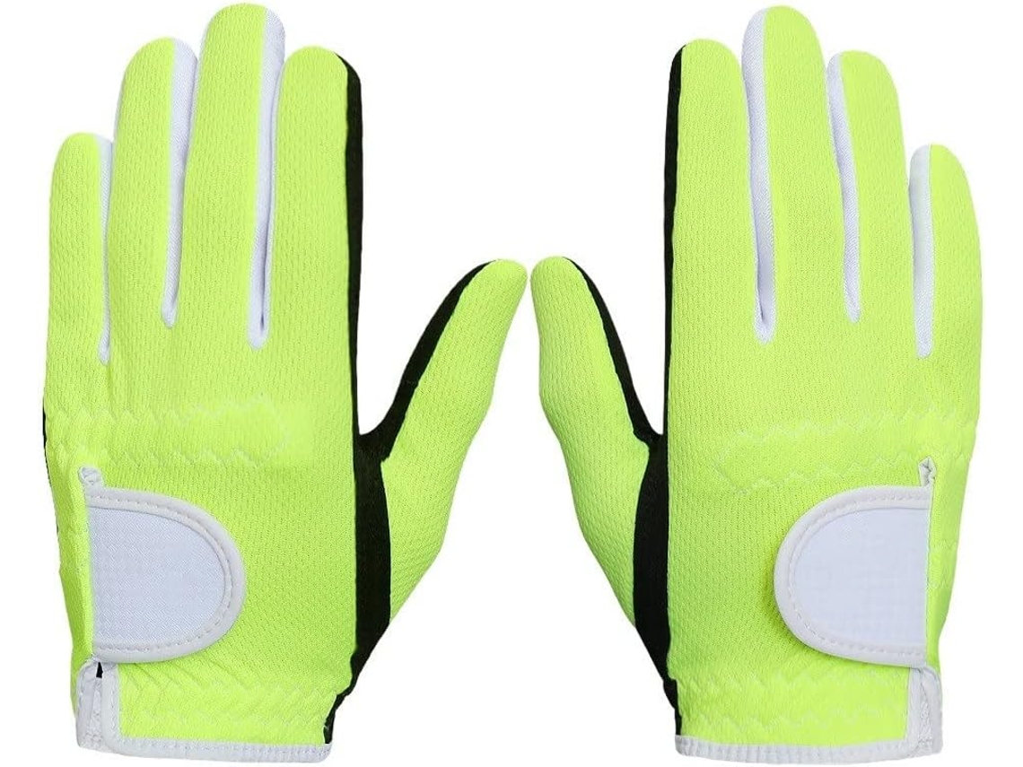 Guantes De Golf, 1 Par, Para Niños Y Jóvenes, Mano Izquierda Derecha, Resistentes A La Lluvia, Con Agarre Fibr