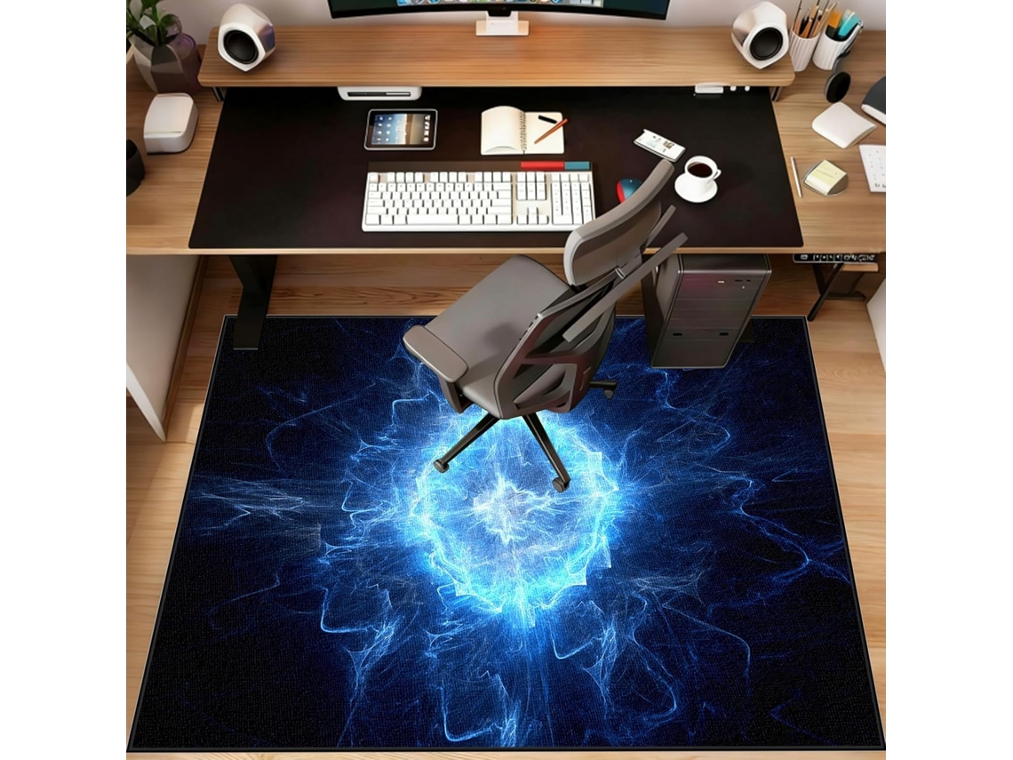 Tapete Cadeira Protetor Piso Escritório Antiderrapante 80 X 120 Cm Gamer, Chão