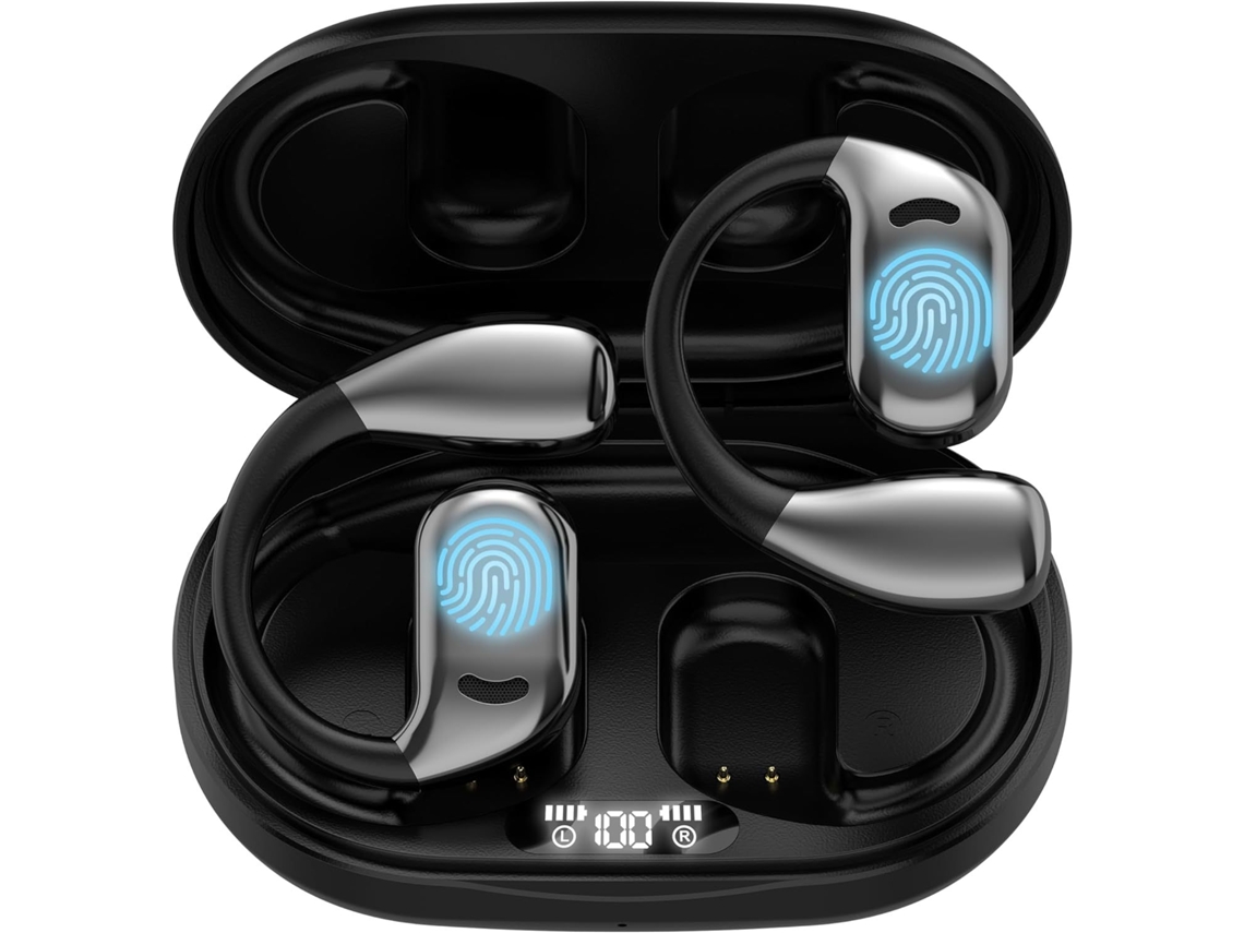 Auriculares con traducción automática en tiempo real mediante IA, compatibles con 144 idiomas, con app incluida, compatibles con iOS y Android. Siurn (negro)
