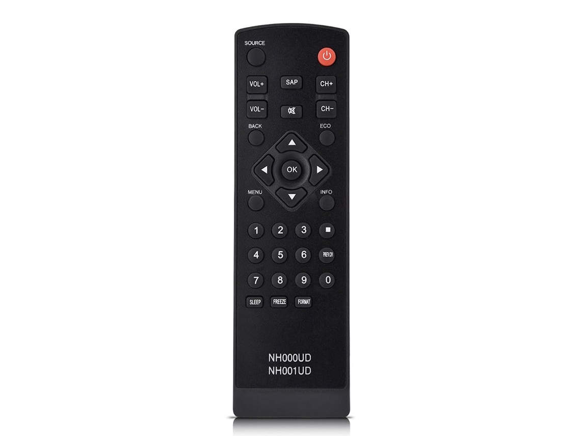 JILLIOPER Control remoto infrarrojo para televisores LCD LED. Reemplazo sin necesidad de programación. Compatible con los modelos NH000UD de Emerson y Sylvania.