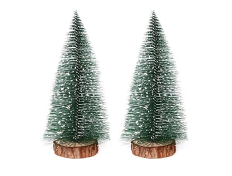 Mini árboles de Navidad, árboles con base de madera, árboles de mesa de Navidad para el hogar, cocina, decoración navideña, 20 cm