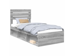 Maison Exclusive - Estructura De Cama Con Cabecera Gris Sonoma 100 X 200 Cm