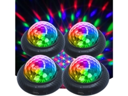 Mini Luz Nocturna Para Fiesta Discoteca 2 En 1 Parpadea Con Música Activada Por Sonido Bola De Discoteca Multicolor Recargable 4 Paquetes Gusshious