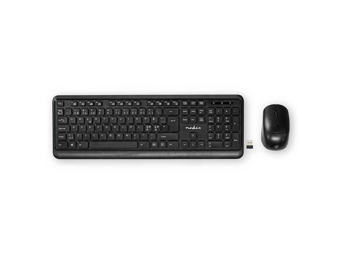 Teclado NEDIS Negro