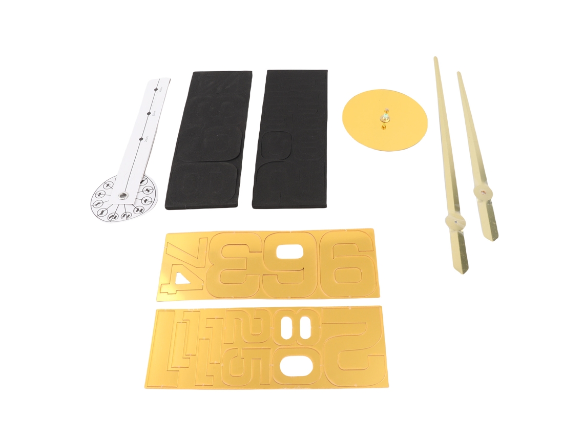Reloj de pared silencioso acrílico 3D sin marco Baok con números, pegatinas decorativas modernas, dorado, 80-130 cm