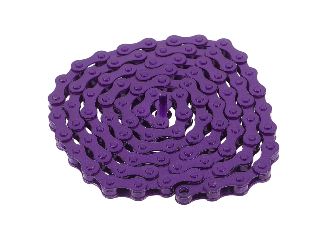 Cadena De Acero Para Bicicleta De Montaña, Diseño Morado Vibrante.