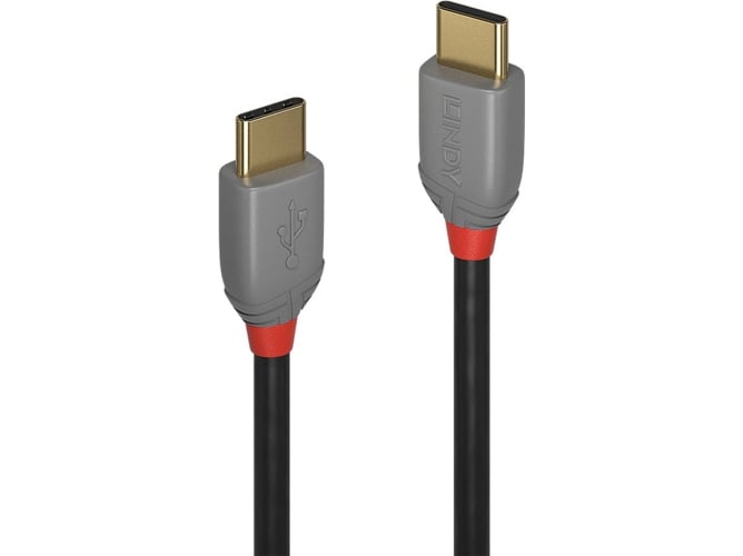 Cable USB LINDY (USB-C - USB-C - 3 m - Negro)
