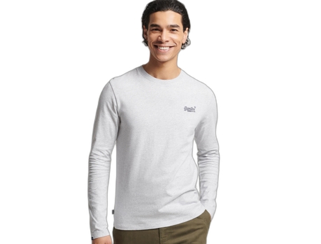 Camiseta para Hombre SUPERDRY (XL - Algodón - Gris)